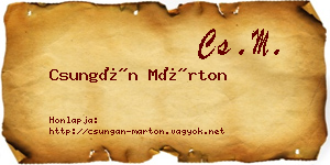 Csungán Márton névjegykártya