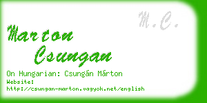 marton csungan business card