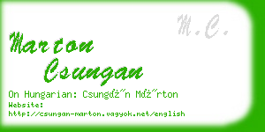 marton csungan business card